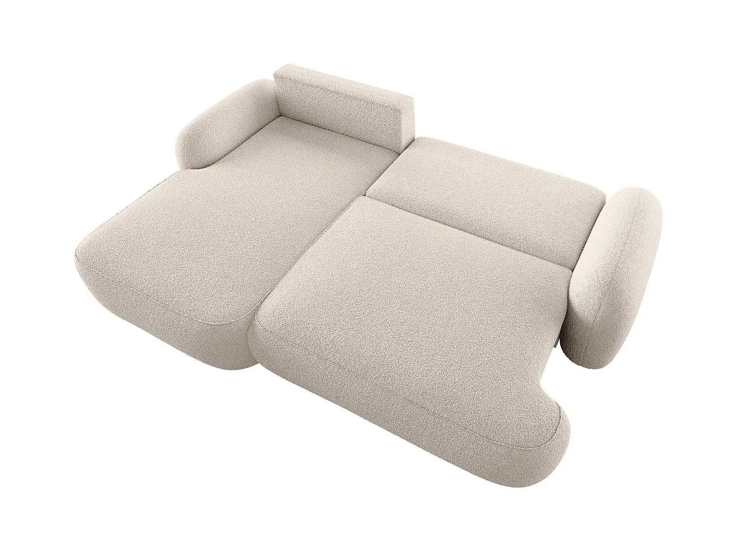 BEDANTE Ecksofa MOLLY L Links TERRA FROTTE 03 Beige mit Schlaffunktion L-Form Sofa mit Stauraum Bettkasten Wohnzimmersofa Couch Sofa Bettsofa Bettkasten Bettcouch