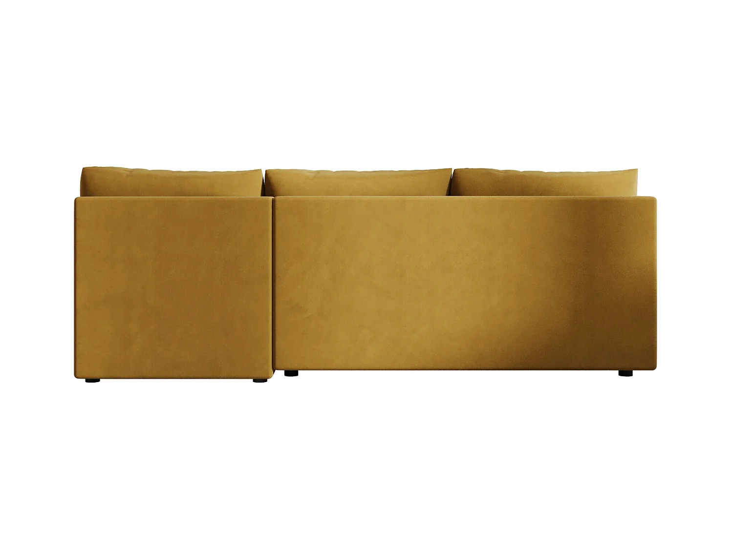 BEDANTE canapé d’angle MOS L Itaka 33 gauche orange avec fonction de couchage canapé en forme de L avec coffre de rangement