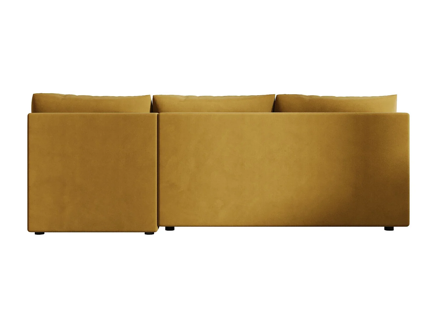 BEDANTE canapé d’angle MOS L Itaka 33 gauche orange avec fonction de couchage canapé en forme de L avec coffre de rangement