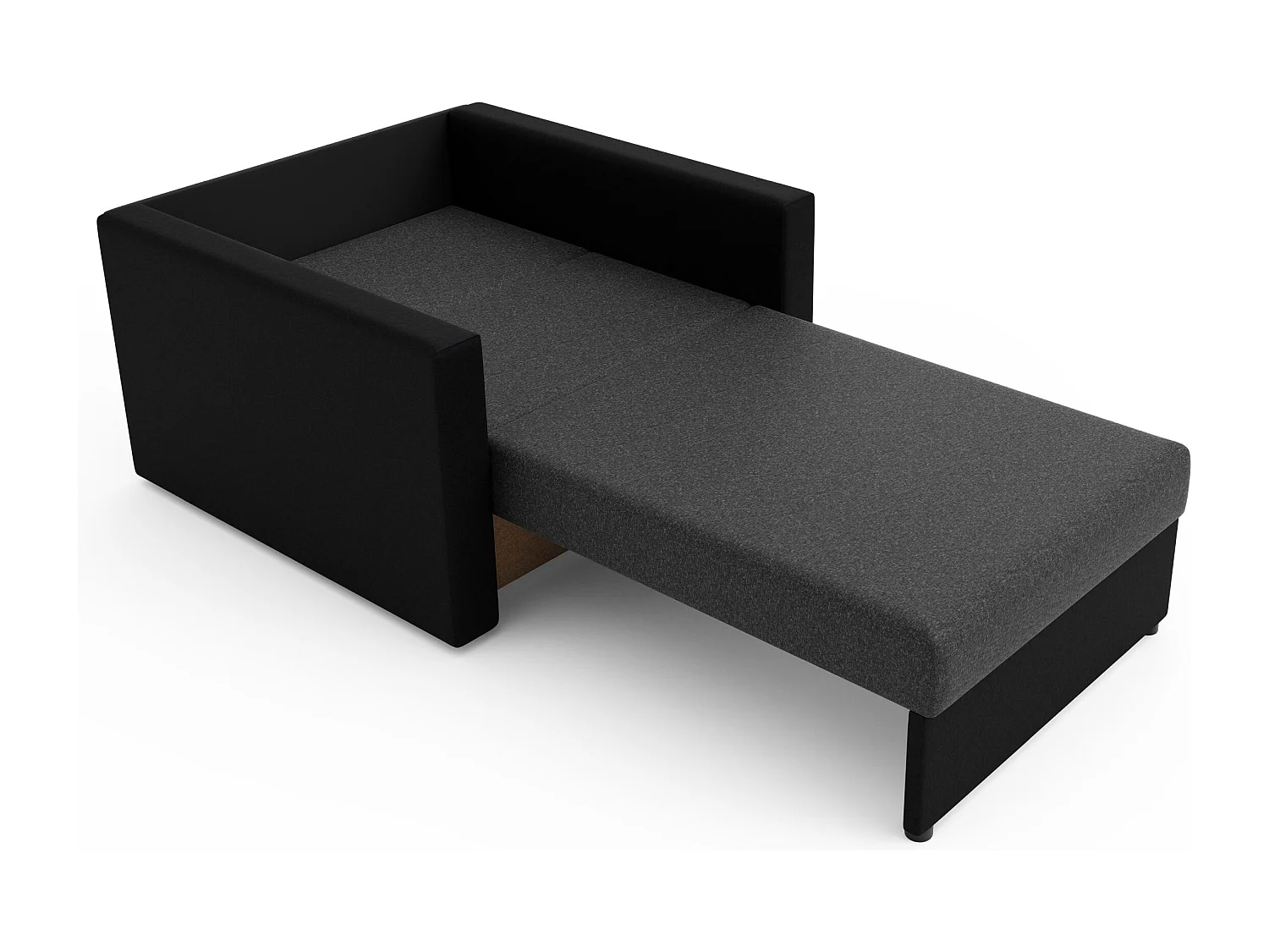 BEDANTE sofa HEVEN 80 met slaapfunctie SAWANA 05+14 donkergrijs/zwart met opbergruimte bedlade woonkamerbank bank sofa slaapbank bedlade slaapbank