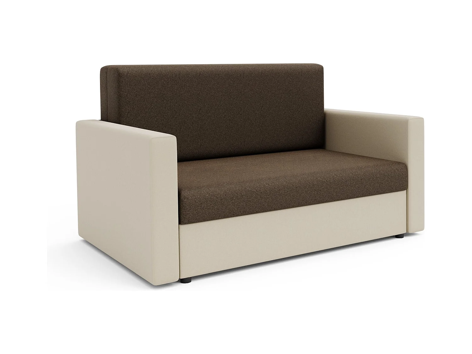 BEDANTE canapé HEVEN 120 avec fonction de couchage SAWANA 25+00 marron