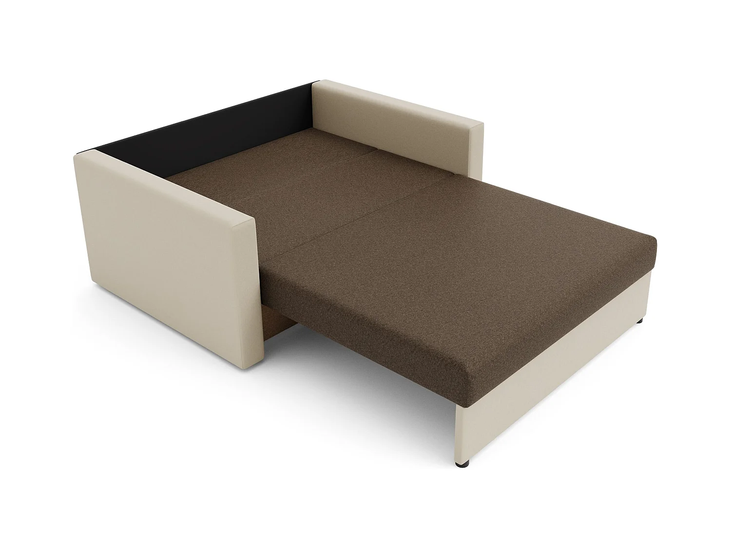 BEDANTE canapé HEVEN 120 avec fonction de couchage SAWANA 25+00 marron
