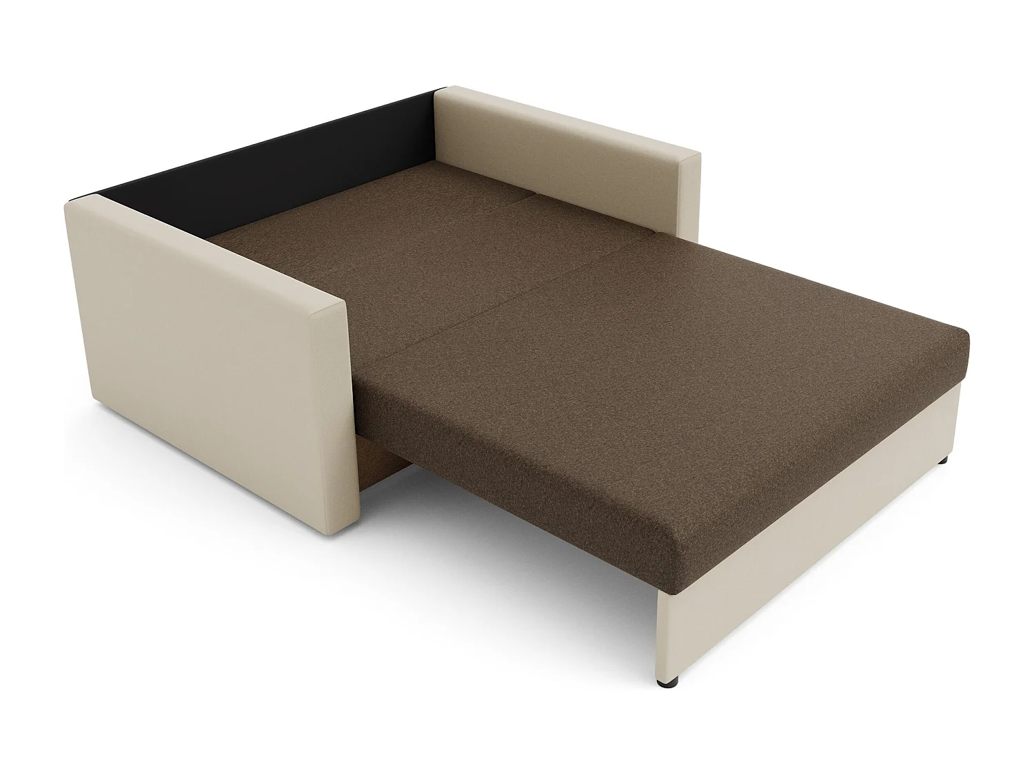 BEDANTE sofa HEVEN 120 met slaapfunctie SAWANA 25+00 bruin met opbergruimte bedlade woonkamerbank bank sofa slaapbank bedlade slaapbank