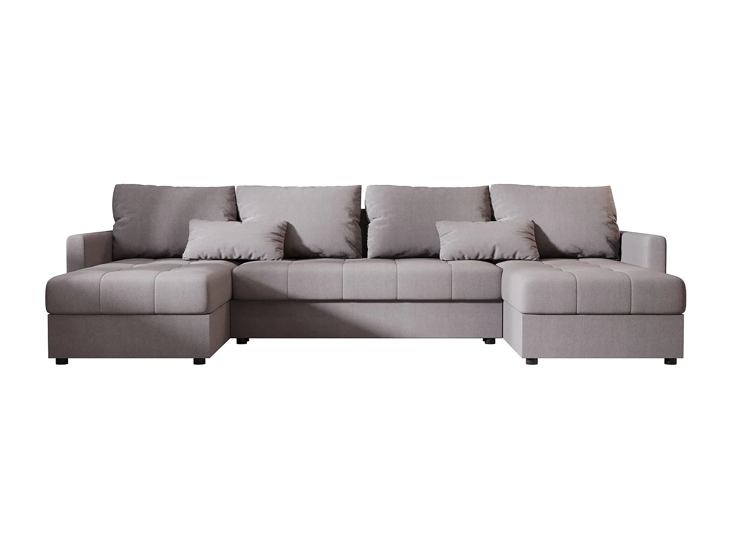 BEDANTE canapé d'angle MOS U BIS Cosmic 160 gris avec fonction de couchage canapé en U avec coffre de rangement
