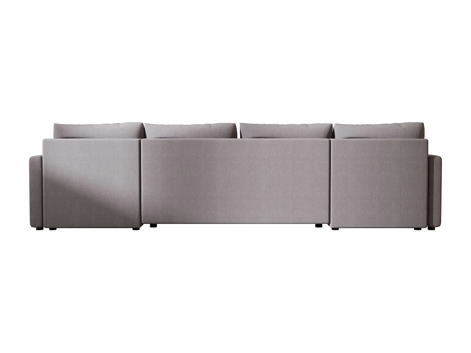 BEDANTE canapé d'angle MOS U BIS Cosmic 160 gris avec fonction de couchage canapé en U avec coffre de rangement
