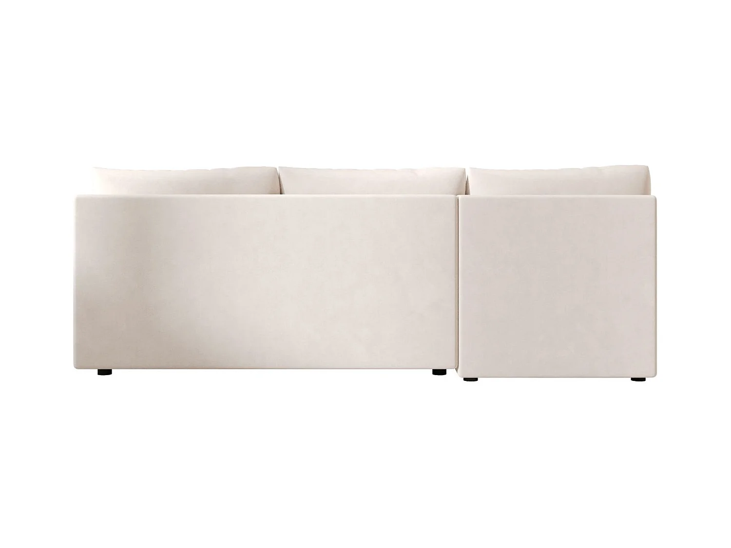 BEDANTE canapé d’angle MOS L Itaka 16 droite beige avec fonction de couchage canapé en forme de L avec coffre de rangement