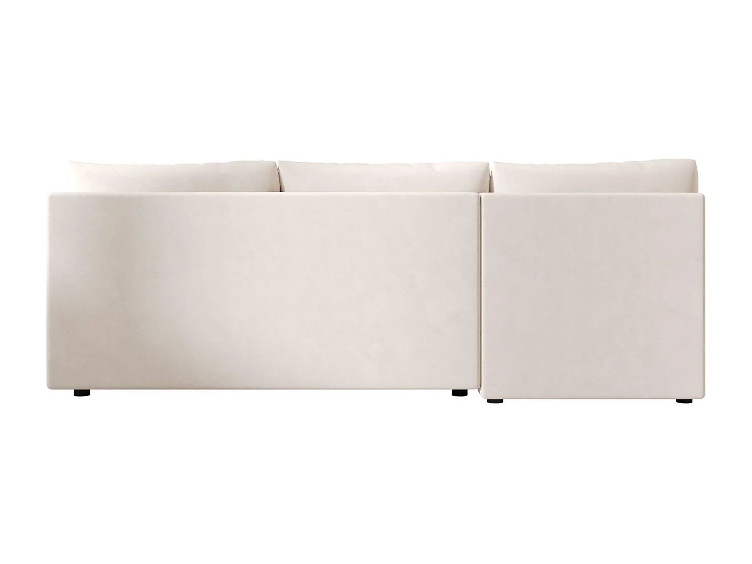 BEDANTE canapé d’angle MOS L Itaka 16 droite beige avec fonction de couchage canapé en forme de L avec coffre de rangement