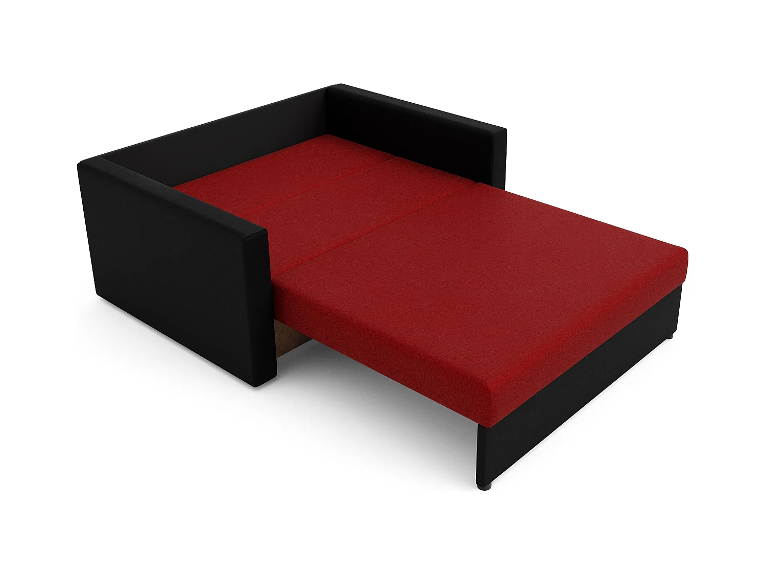 BEDANTE canapé HEVEN 120 avec fonction de couchage SAWANA 13+14 rouge/noir