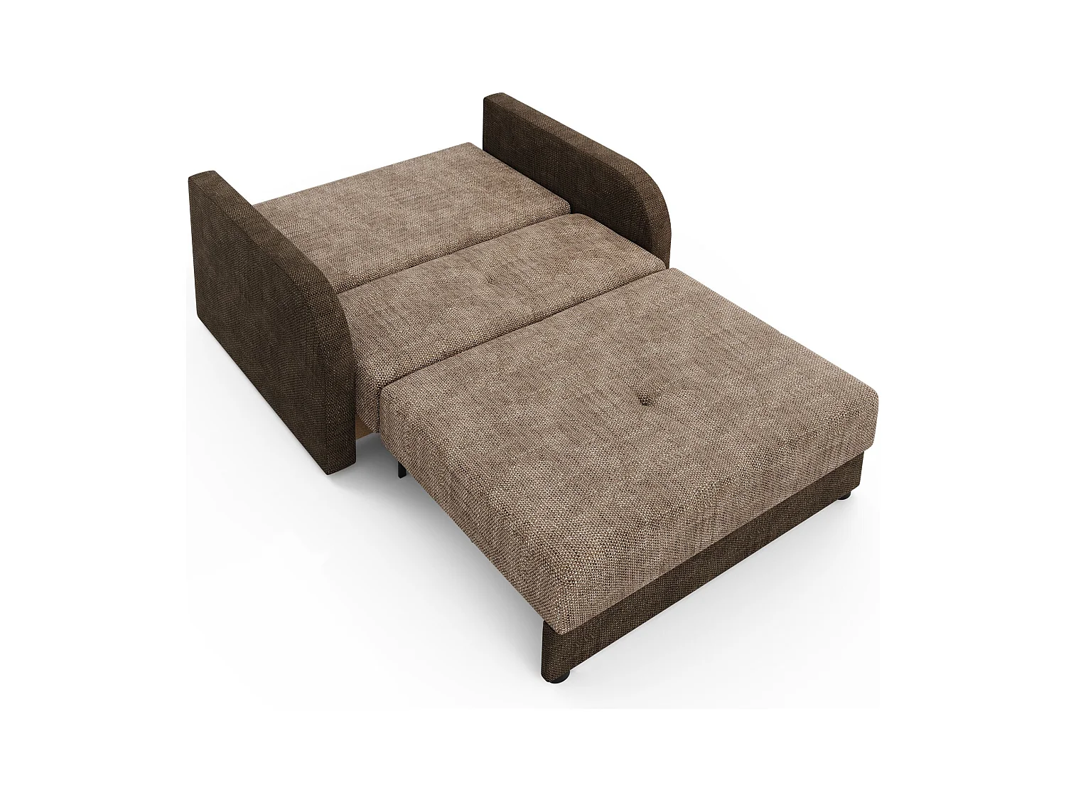 BEDANTE canapé TWICE 120 avec fonction de couchage KORNET 12+00 marron