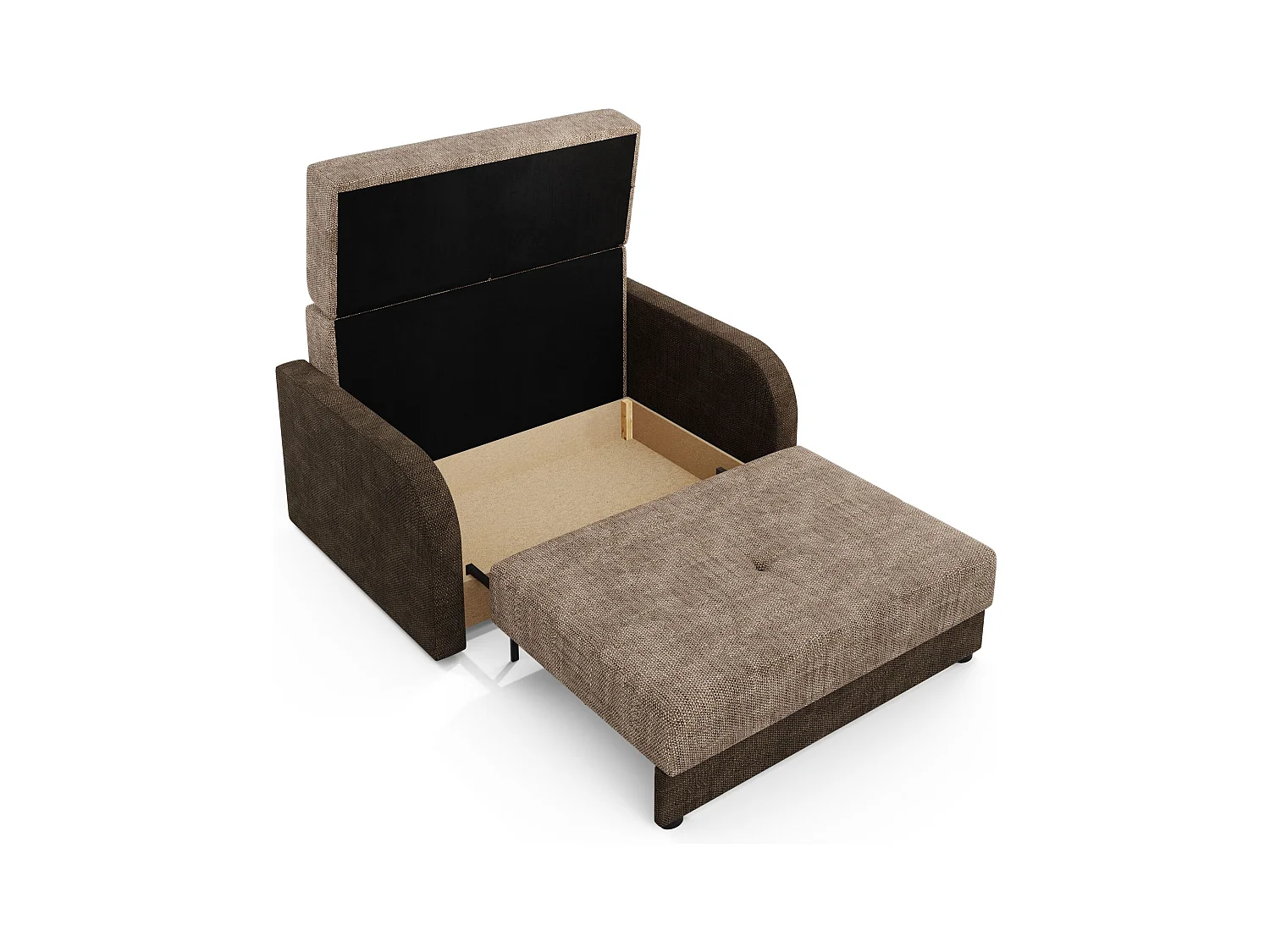 BEDANTE canapé TWICE 120 avec fonction de couchage KORNET 12+00 marron