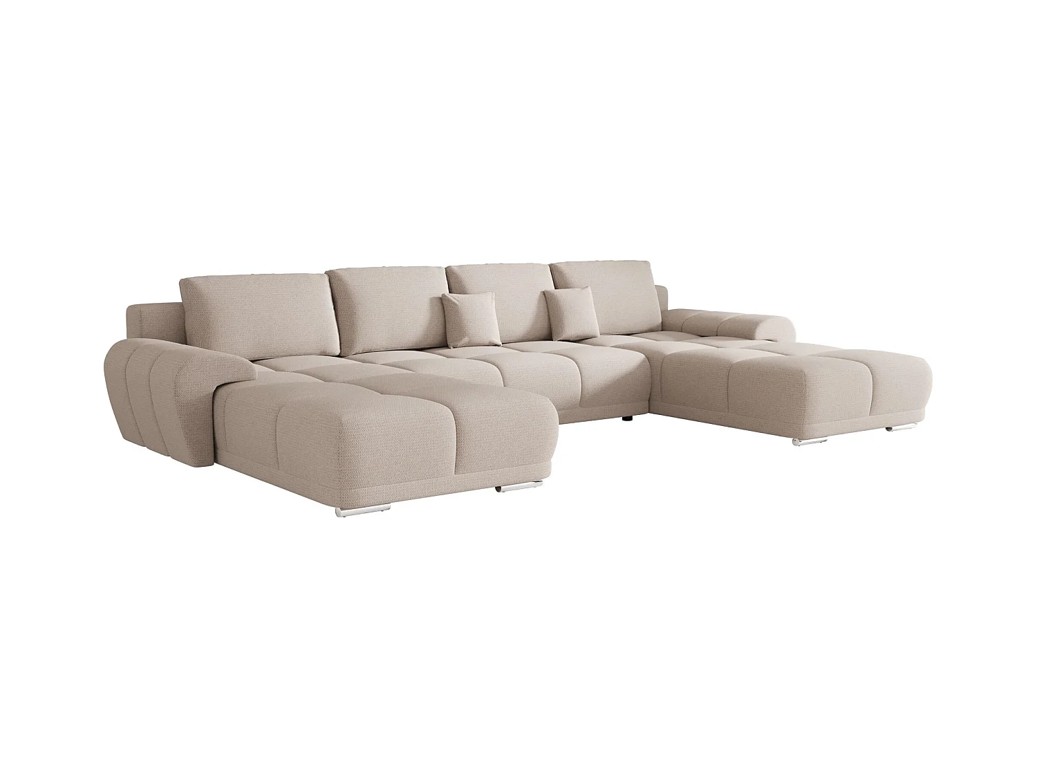 BEDANTE narożnik BEGA U ARAGON 03 beżowy z funkcją spania sofa w kształcie litery U z pojemnikiem na pościel sofa do salonu kanapa sofa sofa rozkładana