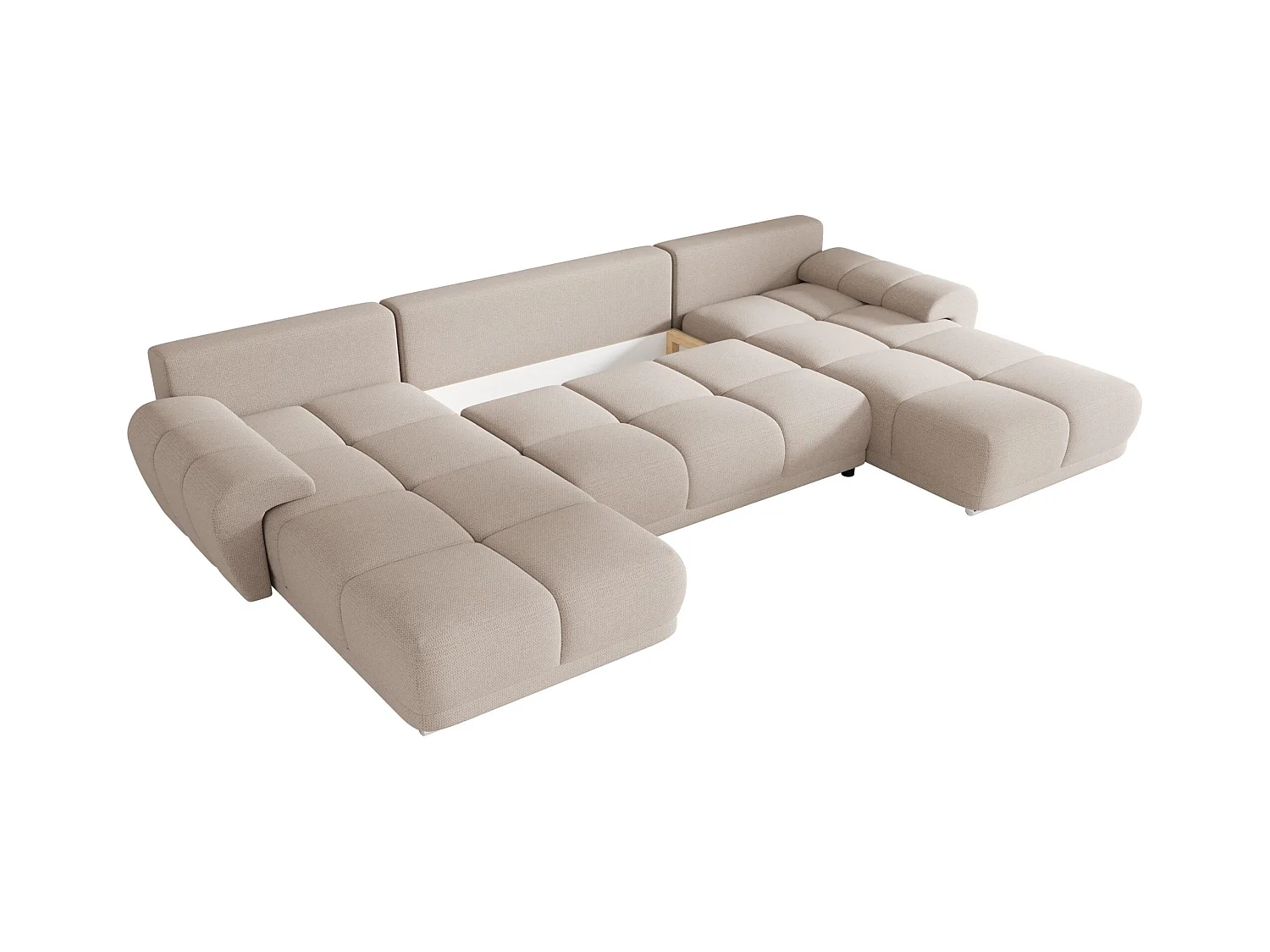 BEDANTE narożnik BEGA U ARAGON 03 beżowy z funkcją spania sofa w kształcie litery U z pojemnikiem na pościel sofa do salonu kanapa sofa sofa rozkładana