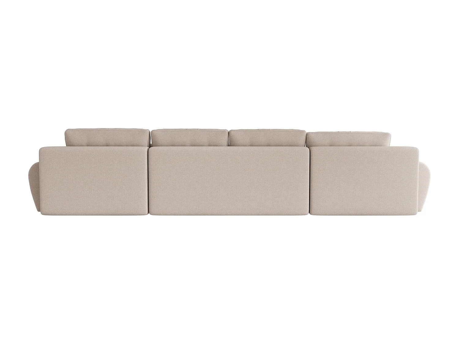 BEDANTE canapé d'angle BEGA U Links ARAGON 03 beige avec fonction de couchage canapé en forme de U avec coffre de rangement