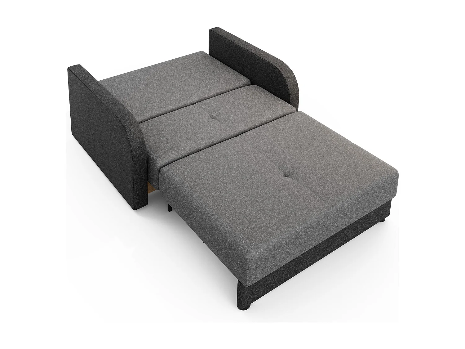 BEDANTE SOFA TWICE 120 mit Schlaffunktion SAWANA 21+05 Beige/Grau mit Stauraum Bettkasten Wohnzimmersofa Couch Sofa Bettsofa Bettkasten Bettcouch