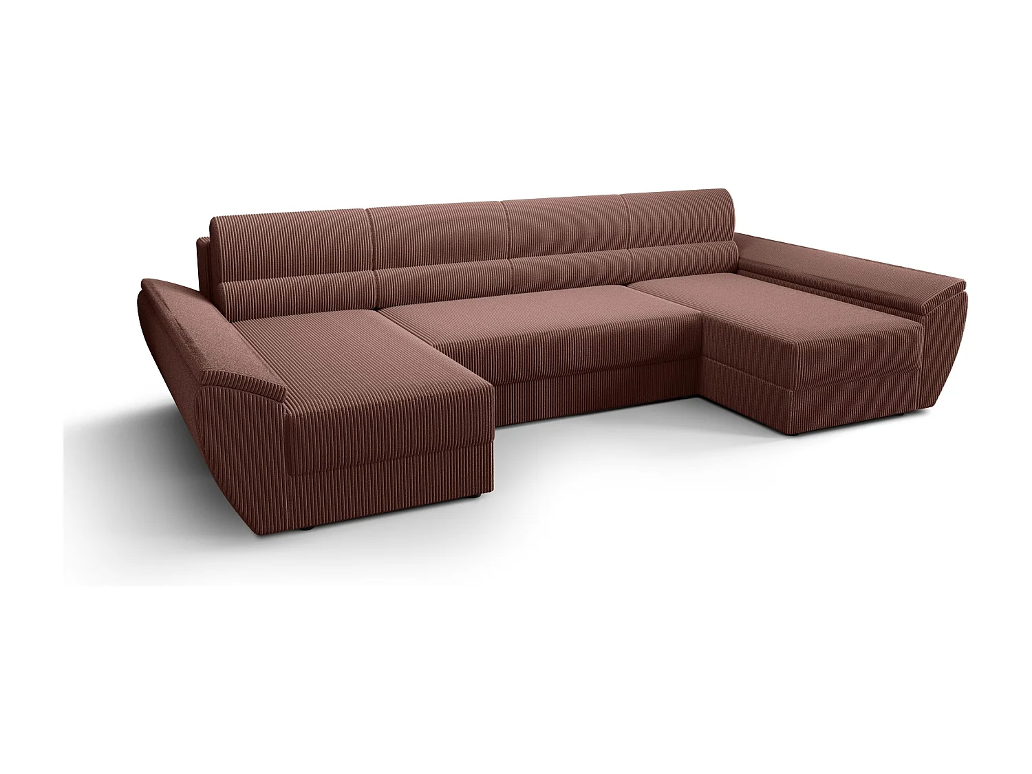 BEDANTE Ecksofa REBIU4 Poso 29 Braun mit Schlaffunktion L-Form Sofa mit Stauraum Bettkasten Wohnzimmersofa Couch Sofa Bettsofa Bettkasten Bettcouch