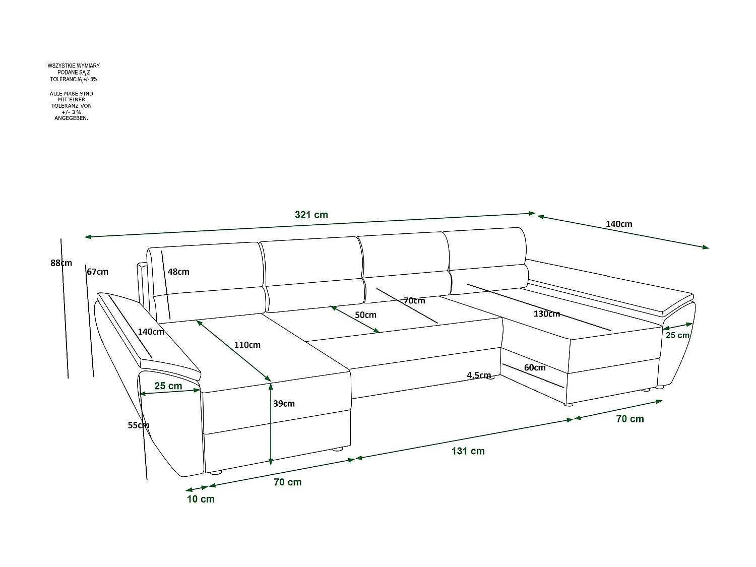 BEDANTE Ecksofa REBIU4 Poso 29 Braun mit Schlaffunktion L-Form Sofa mit Stauraum Bettkasten Wohnzimmersofa Couch Sofa Bettsofa Bettkasten Bettcouch
