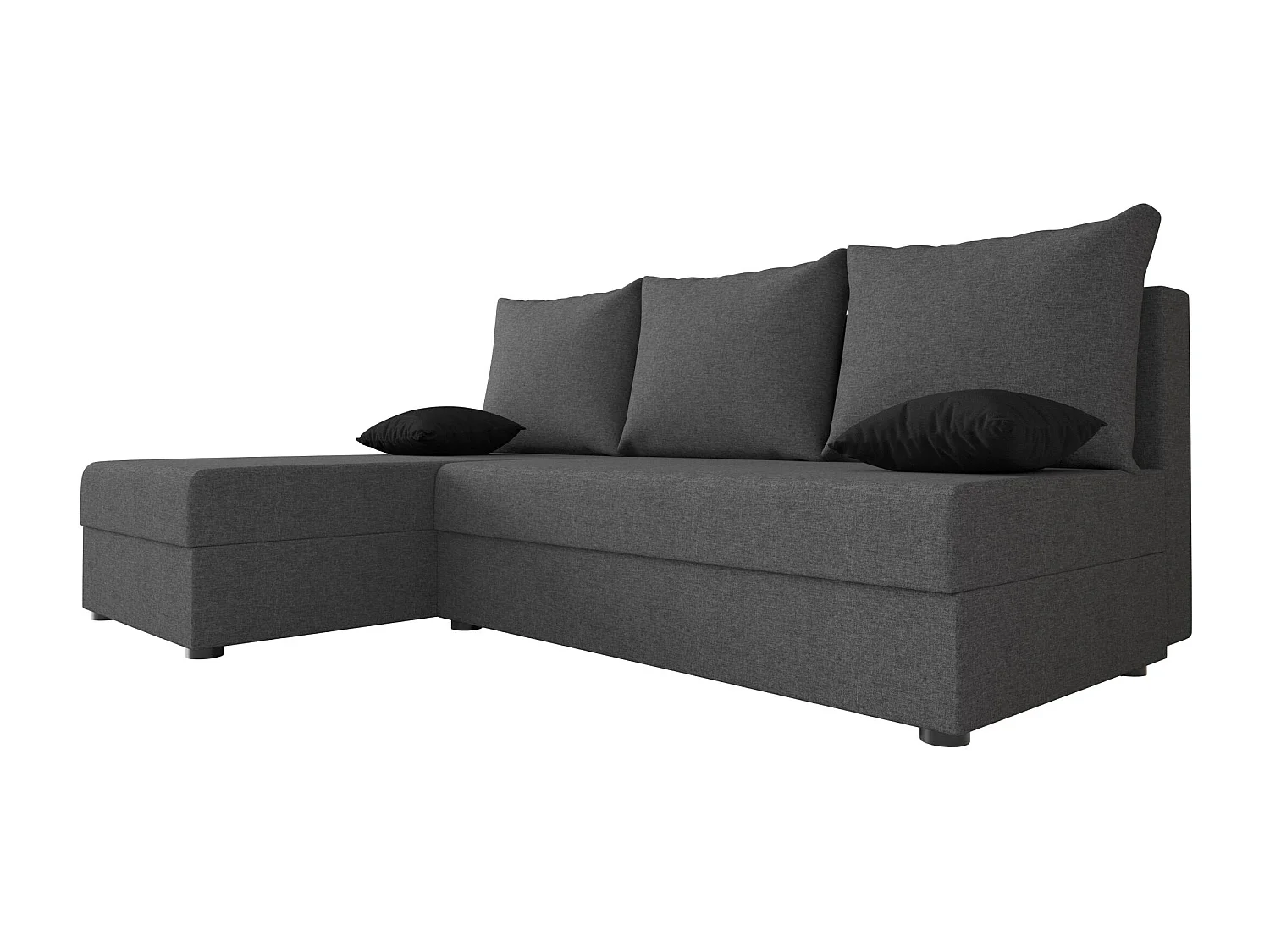 BEDANTE ECKSOFA HEWLET L Sawana 05 Links Grau mit Schlaffunktion L-Form Sofa mit Stauraum Bettkasten Wohnzimmersofa Couch Sofa Bettsofa Bettkasten Bettcouch