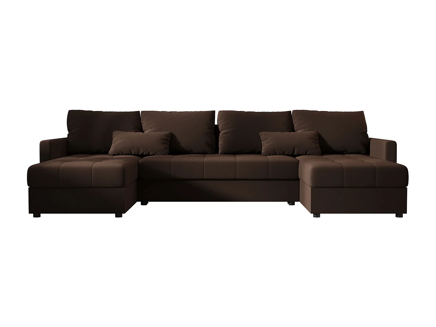 BEDANTE Ecksofa MOS U BIS Cosmic 800 Braun mit Schlaffunktion U-Form Sofa mit Stauraum Bettkasten Wohnzimmersofa Couch Sofa Bettsofa Bettkasten Bettcouch