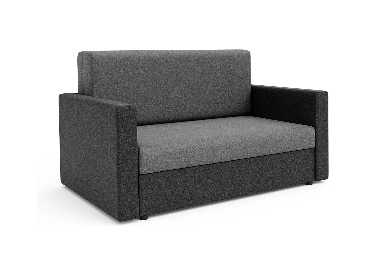 BEDANTE SOFA HEVEN 120 mit Schlaffunktion SAWANA 21+05 Grau mit Stauraum Bettkasten Wohnzimmersofa Couch Sofa Bettsofa Bettkasten Bettcouch