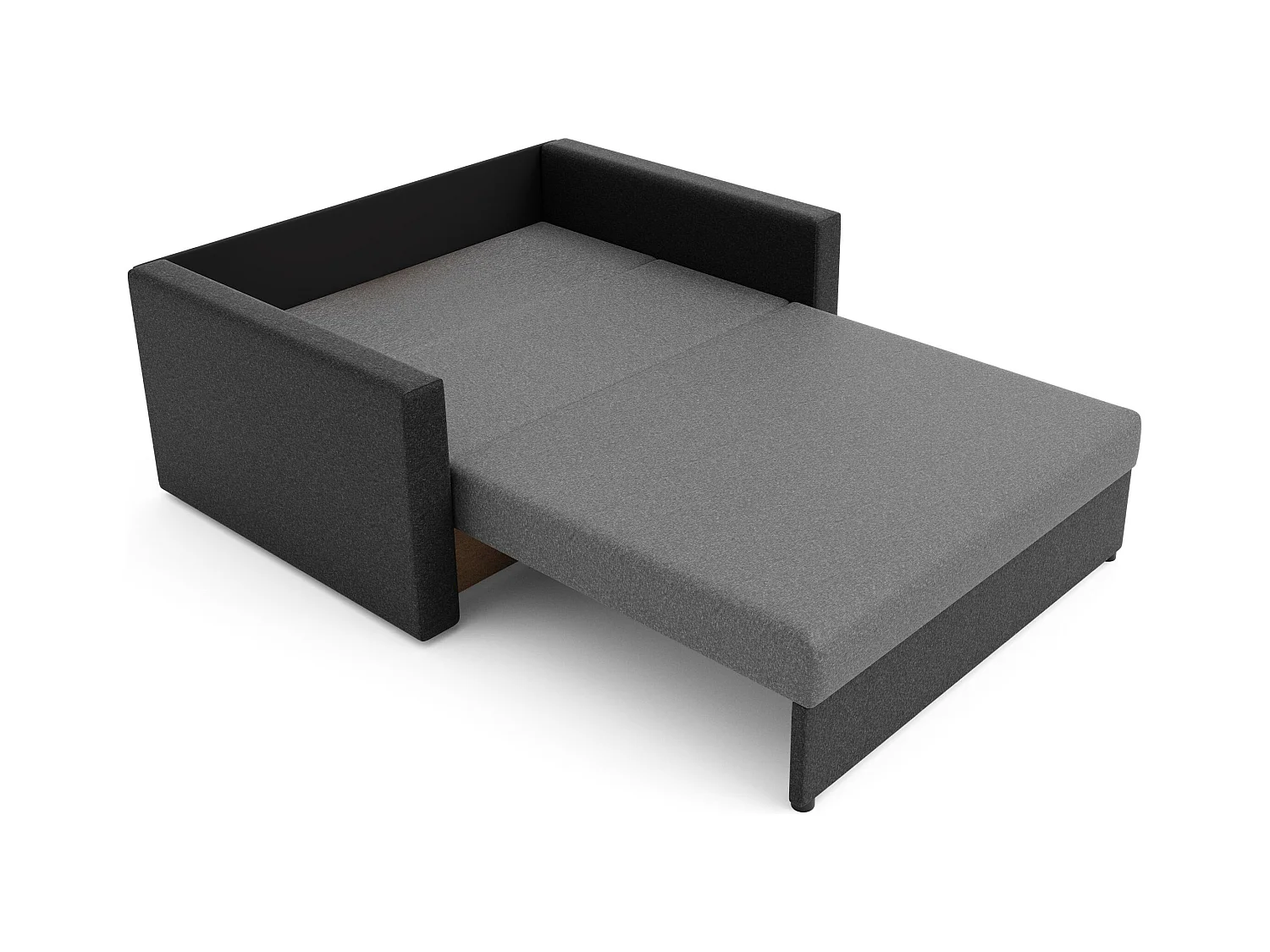 BEDANTE SOFA HEVEN 120 mit Schlaffunktion SAWANA 21+05 Grau mit Stauraum Bettkasten Wohnzimmersofa Couch Sofa Bettsofa Bettkasten Bettcouch