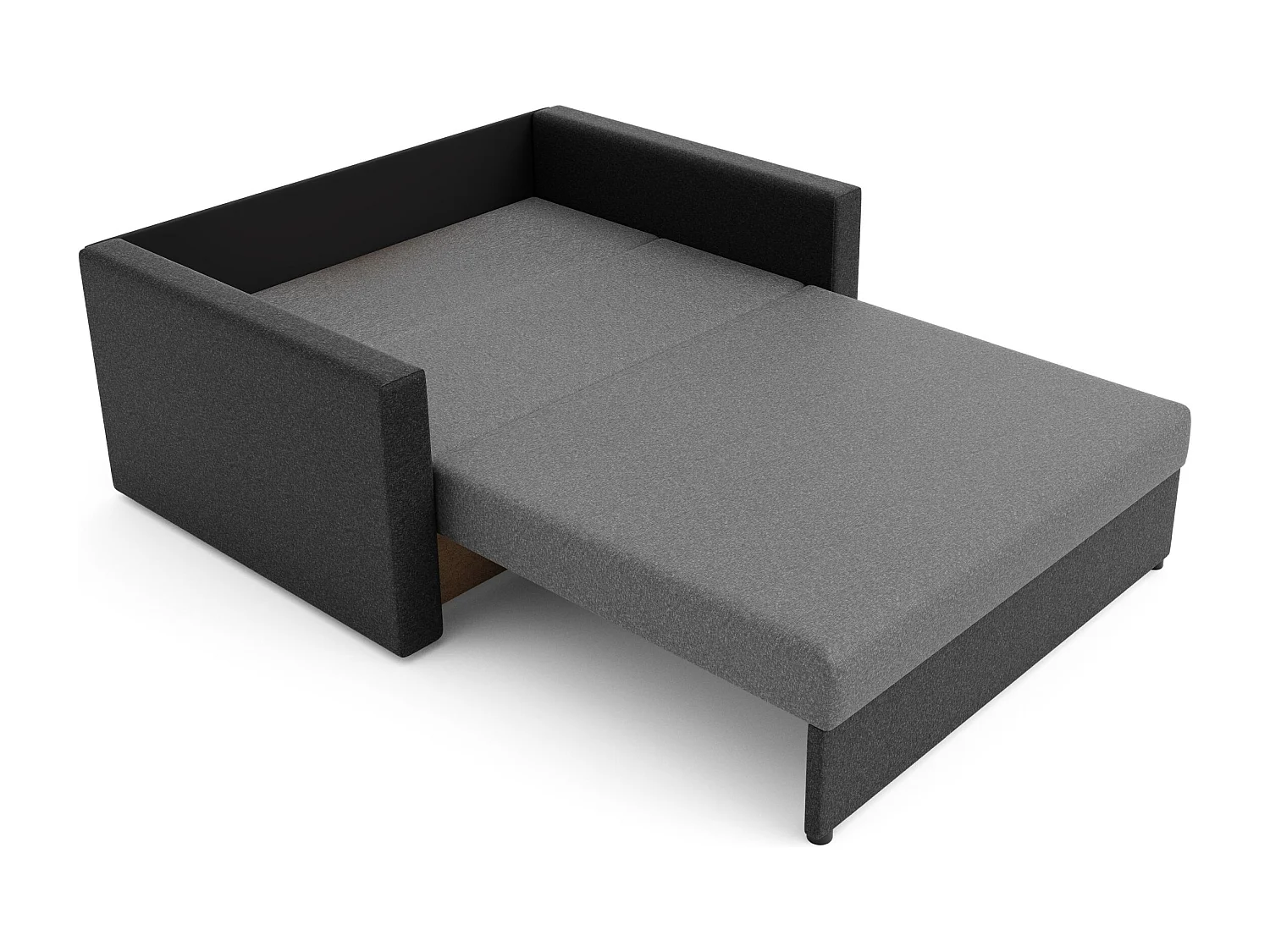 BEDANTE sofa HEVEN 120 met slaapfunctie SAWANA 21+05 grijs met opbergruimte bedlade woonkamerbank bank sofa slaapbank bedlade slaapbank