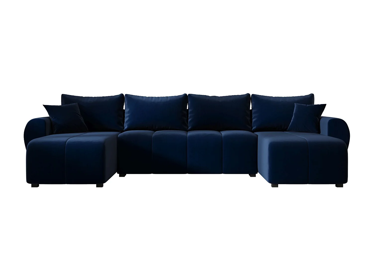 Canapé d'angle BEDANTE MOLISA U itaka 11 noir avec fonction couchage Canapé d'angle en forme de U avec espace de rangement Coffre à literie