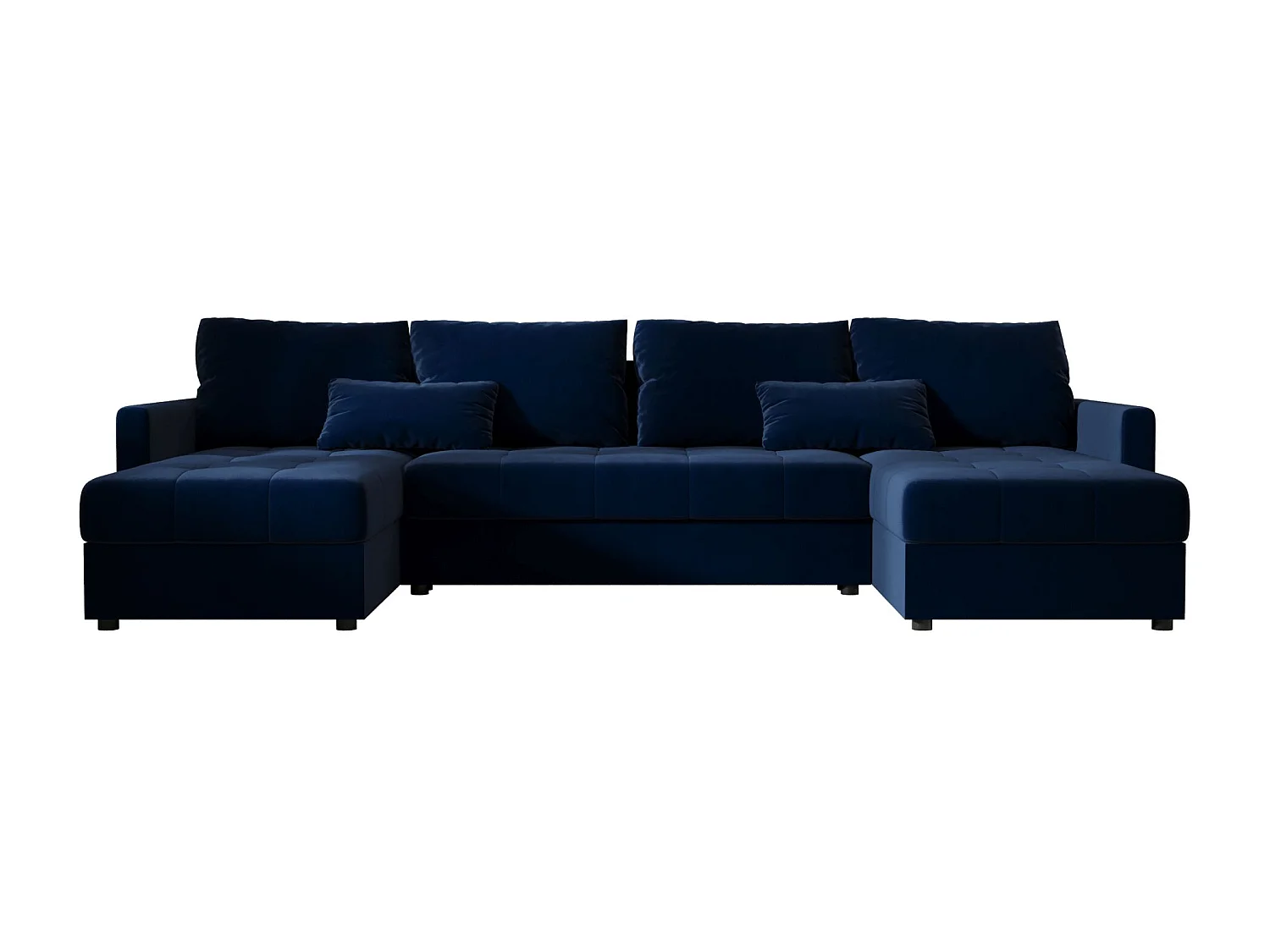 BEDANTE canapé d'angle MOS U BIS Itaka 11 bleu foncé avec fonction de couchage canapé en U avec coffre de rangement