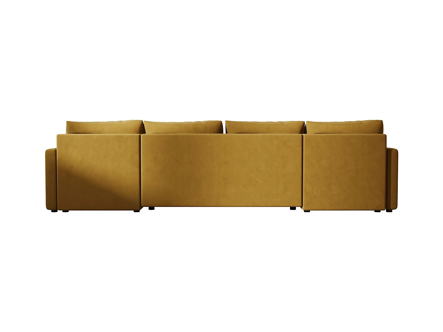 BEDANTE canapé d'angle MOS U BIS Itaka 33 orange avec fonction de couchage canapé en U avec coffre de rangement