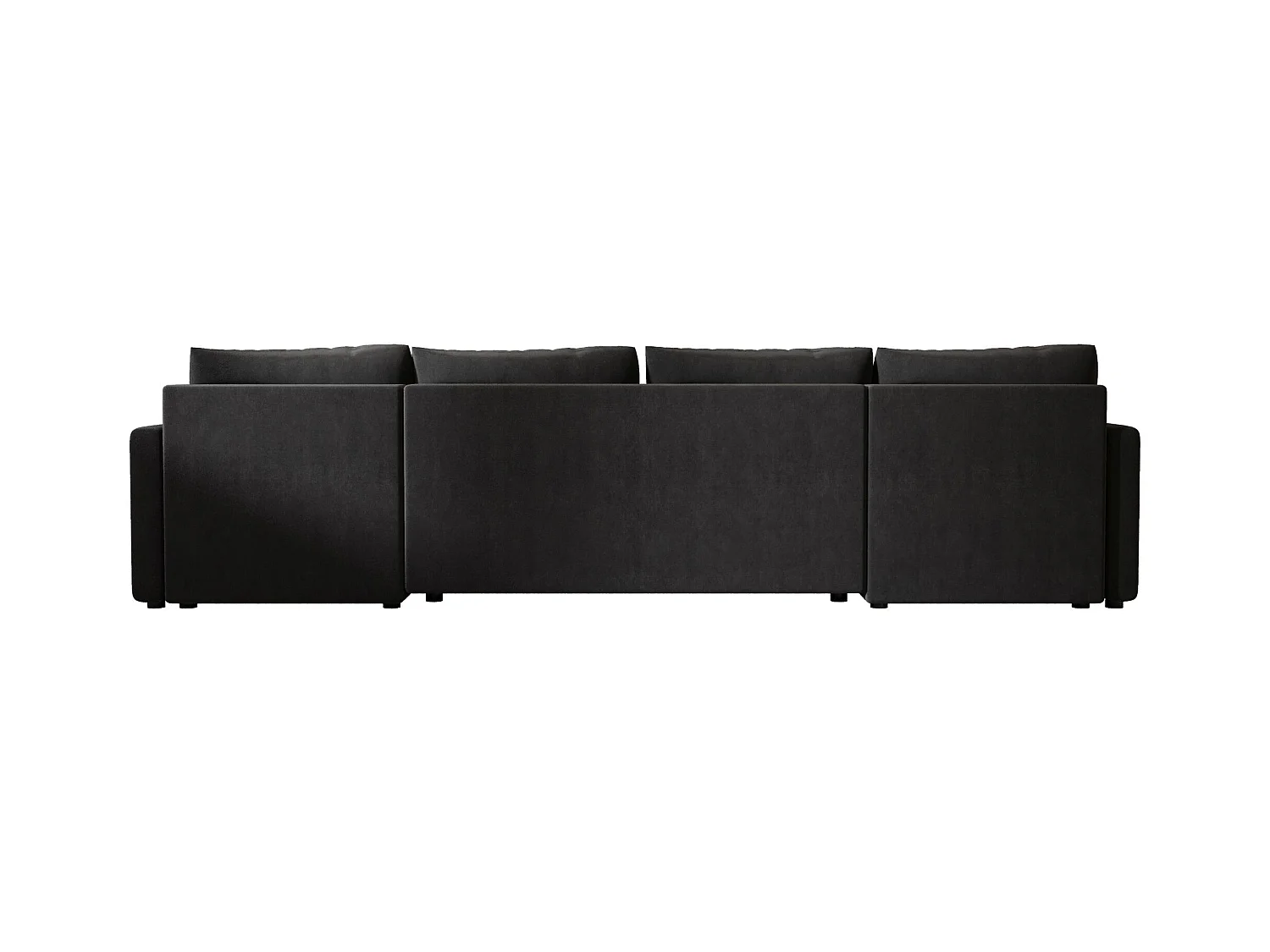 BEDANTE canapé d'angle MOS U BIS Itaka 27 gris foncé avec fonction de couchage canapé en U avec coffre de rangement