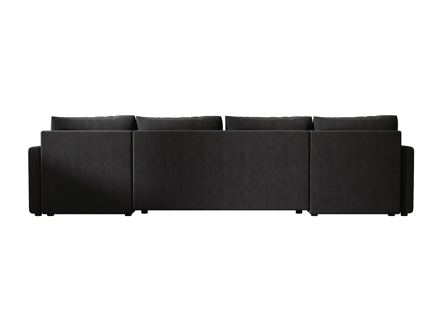 BEDANTE canapé d'angle MOS U BIS Itaka 27 gris foncé avec fonction de couchage canapé en U avec coffre de rangement