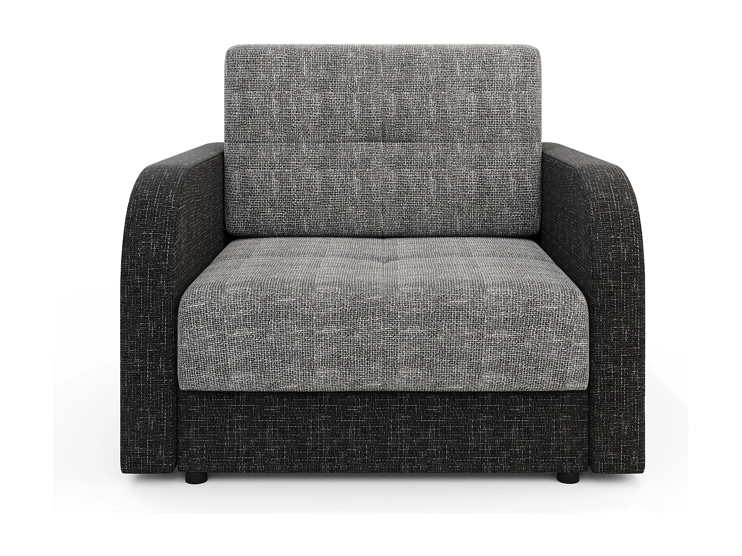 BEDANTE SOFA TWICE 80 mit Schlaffunktion KORNET 02+10 Grau/Schwarz mit Stauraum Bettkasten Wohnzimmersofa Couch Sofa Bettsofa Bettkasten Bettcouch