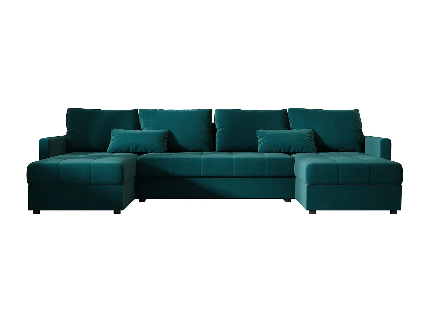 BEDANTE canapé d'angle MOS U BIS Itaka 39 turquoise avec fonction de couchage canapé en U avec coffre de rangement