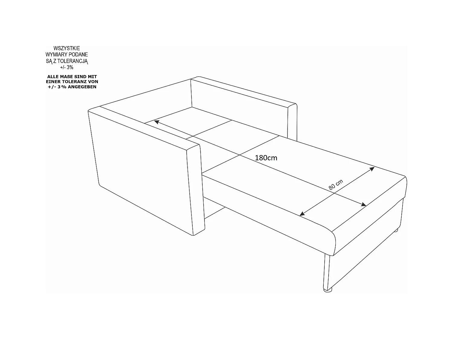 BEDANTE SOFA HEVEN 80 mit Schlaffunktion SAWANA 21+05 Grau mit Stauraum Bettkasten Wohnzimmersofa Couch Sofa Bettsofa Bettkasten Bettcouch