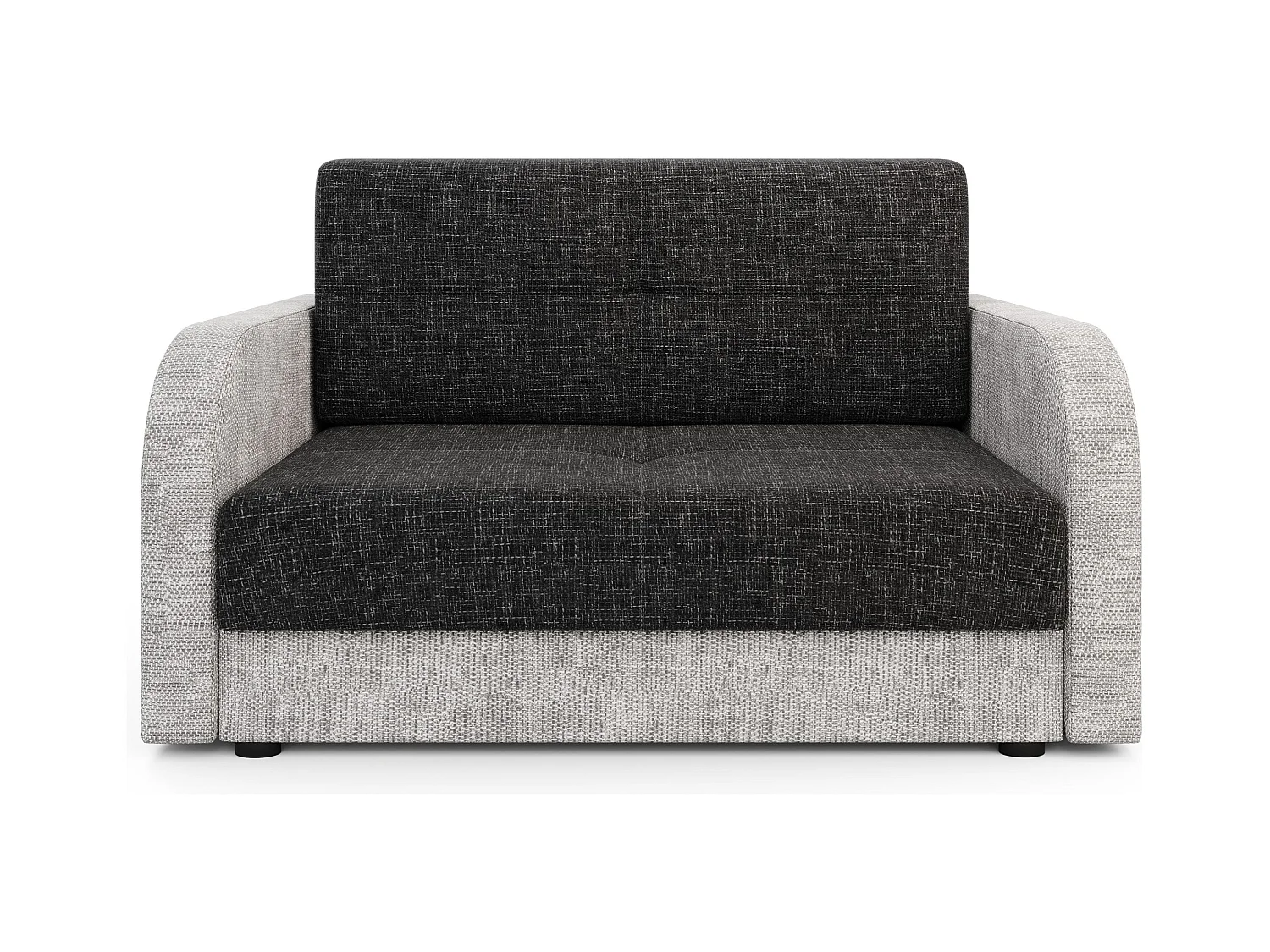 BEDANTE canapé TWICE 120 avec fonction de couchage KORNET 10+18 noir/gris