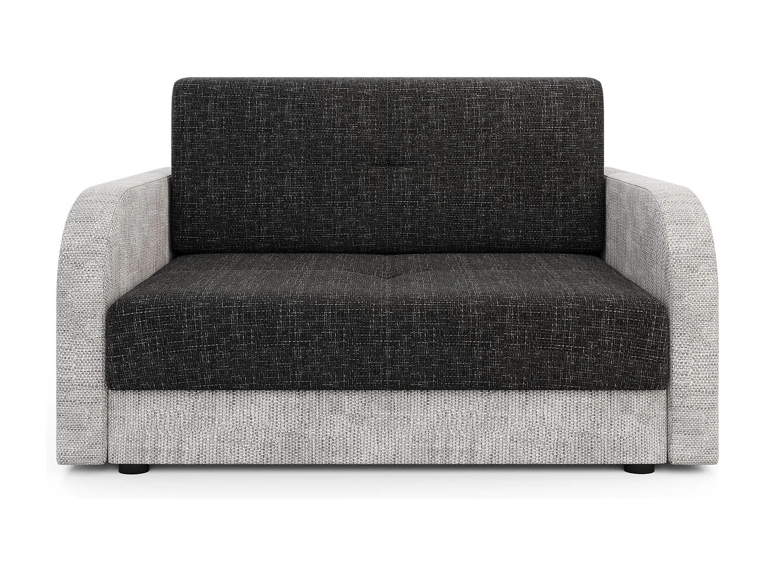 BEDANTE sofa TWICE 120 met slaapfunctie KORNET 10+18 zwart/grijs met opbergruimte bedlade woonkamerbank bank sofa slaapbank bedlade slaapbank