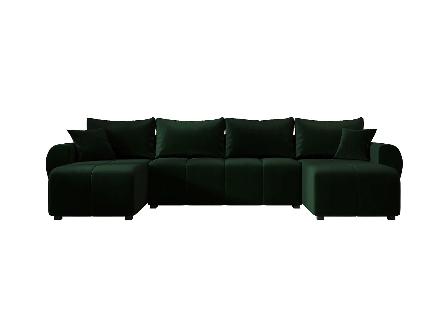 Canapé d'angle BEDANTE MOLISA U itaka 10 noir avec fonction couchage Canapé d'angle en forme de U avec espace de rangement Coffre à literie