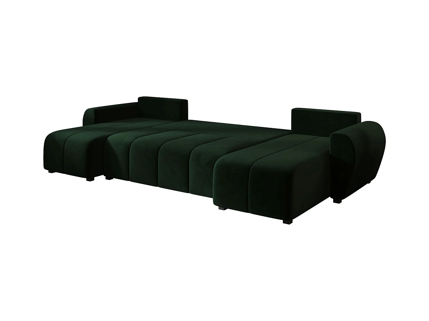 Canapé d'angle BEDANTE MOLISA U itaka 10 noir avec fonction couchage Canapé d'angle en forme de U avec espace de rangement Coffre à literie