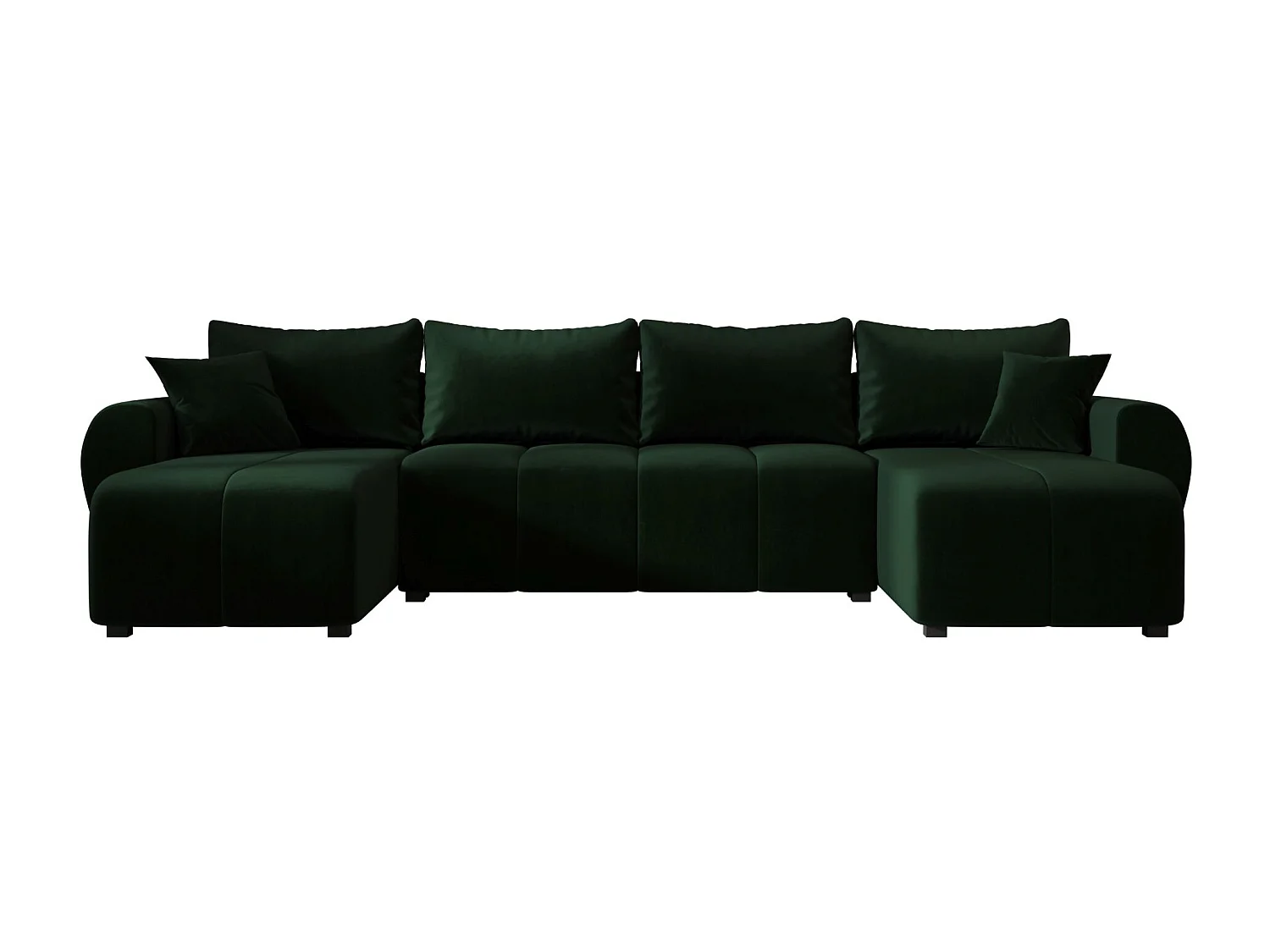 Canapé d'angle BEDANTE MOLISA U itaka 10 noir avec fonction couchage Canapé d'angle en forme de U avec espace de rangement Coffre à literie