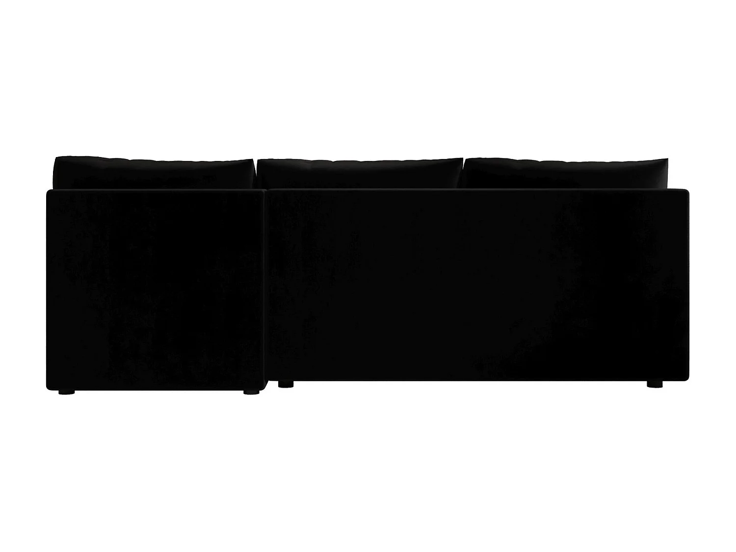 BEDANTE canapé d’angle MOS L Itaka 15 gauche noir avec fonction de couchage canapé en forme de L avec coffre de rangement