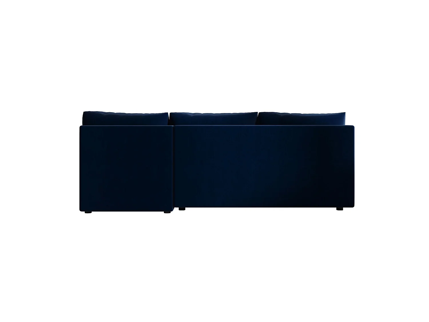 Canapé d'angle convertible 3 places en tissu bleu foncé