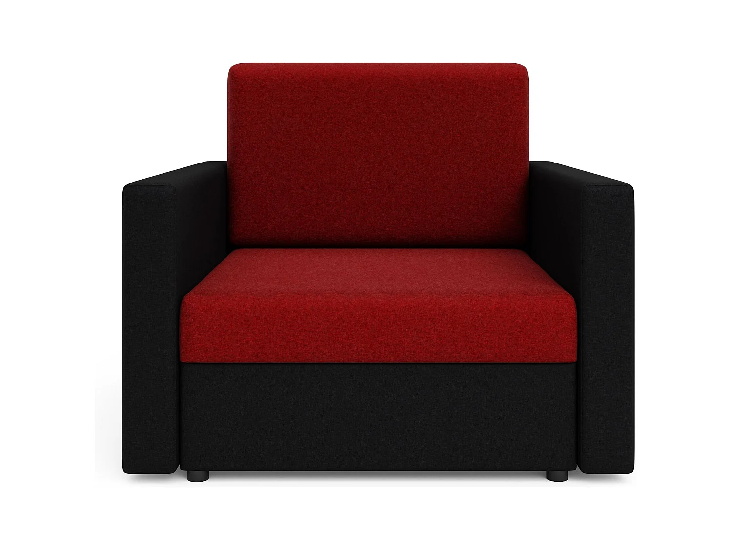 BEDANTE canapé HEVEN 80 avec fonction de couchage SAWANA 13+14 rouge/noir