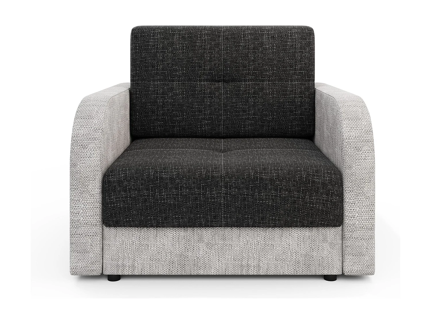 BEDANTE canapé TWICE 80 avec fonction de couchage KORNET 10+18 noir/gris