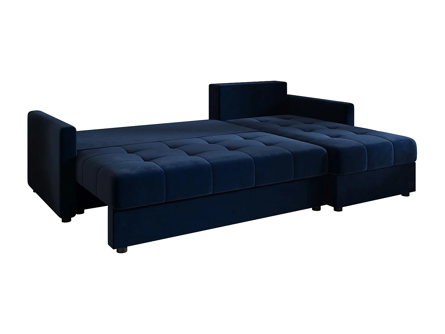 BEDANTE narożnik MOS L BIS Itaka 11 bleu foncé droite avec fonction de lit canapé