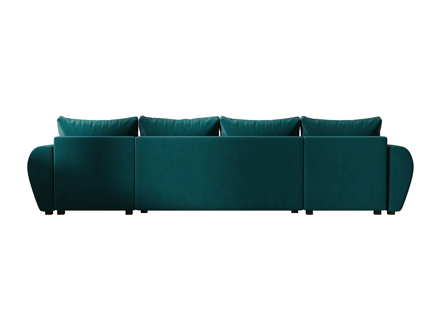 Canapé d'angle BEDANTE MOLISA U itaka 39 noir avec fonction couchage Canapé d'angle en forme de U avec espace de rangement Coffre à literie
