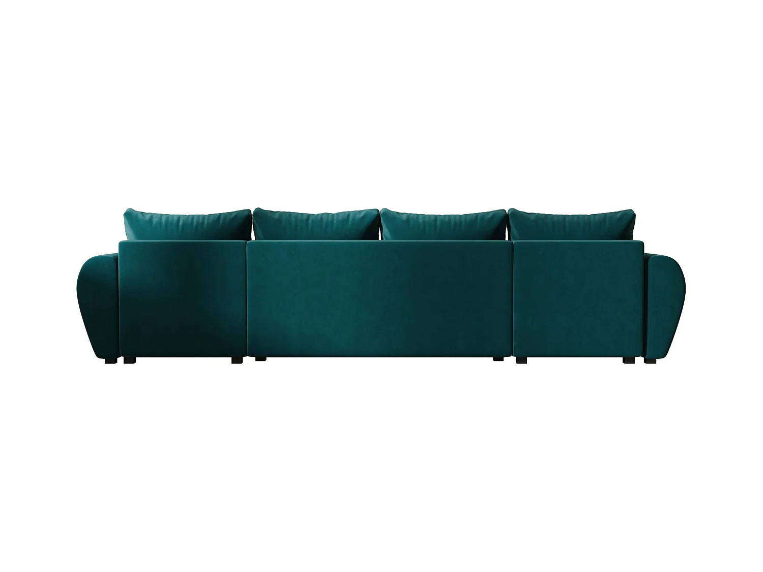 Canapé d'angle BEDANTE MOLISA U itaka 39 noir avec fonction couchage Canapé d'angle en forme de U avec espace de rangement Coffre à literie