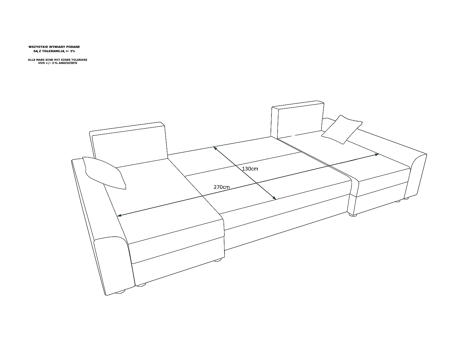 BEDANTE Ecksofa DANTE U Rainbow 05 + 20 Braun U-Form, Sofa mit Stauraum, Bettkasten, Wohnzimmersofa, Couch, Sofa, Bettsofa