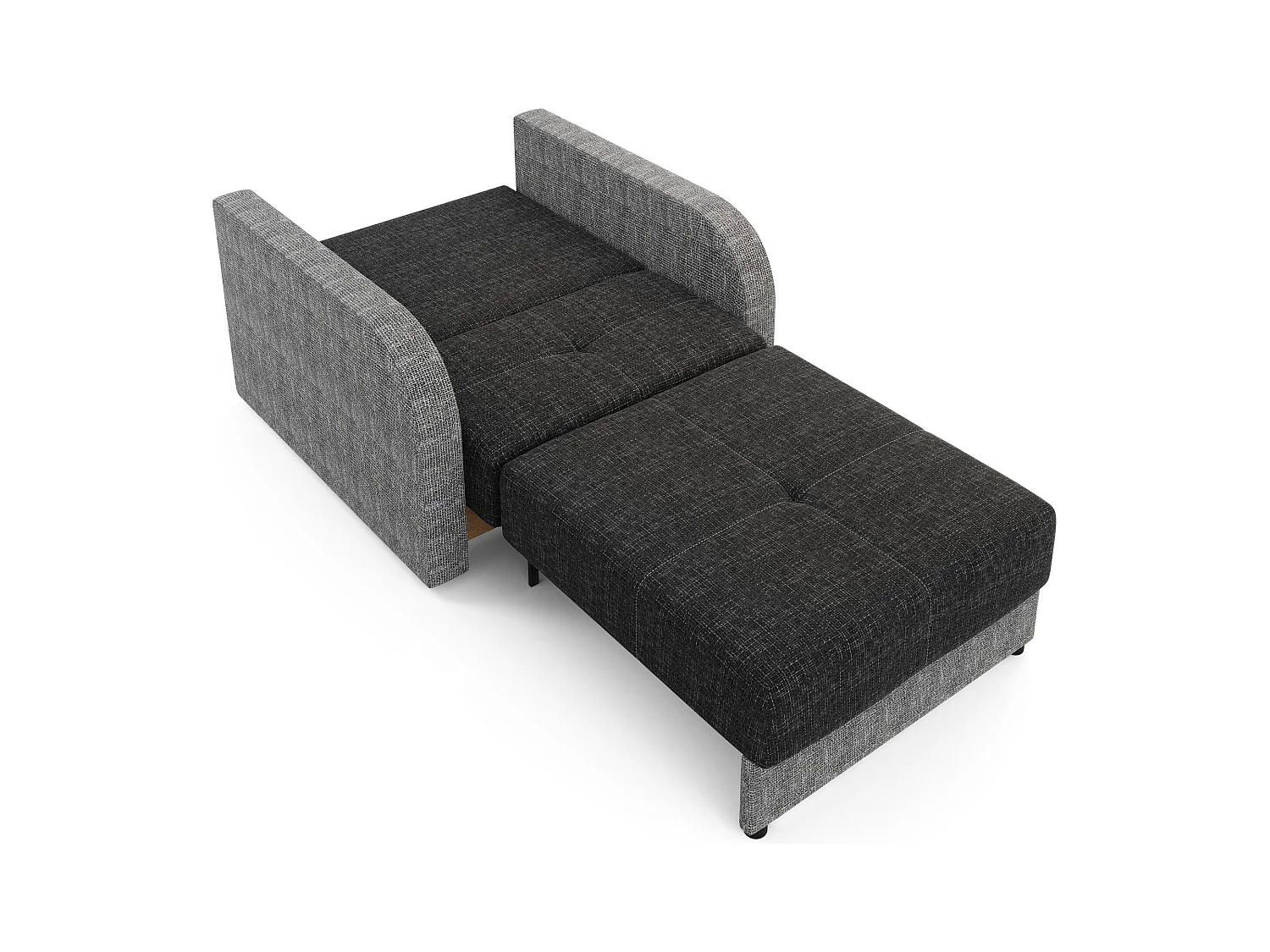 BEDANTE SOFA TWICE 80 mit Schlaffunktion KORNET 10+02 Grau mit Stauraum Bettkasten Wohnzimmersofa Couch Sofa Bettsofa Bettkasten Bettcouch