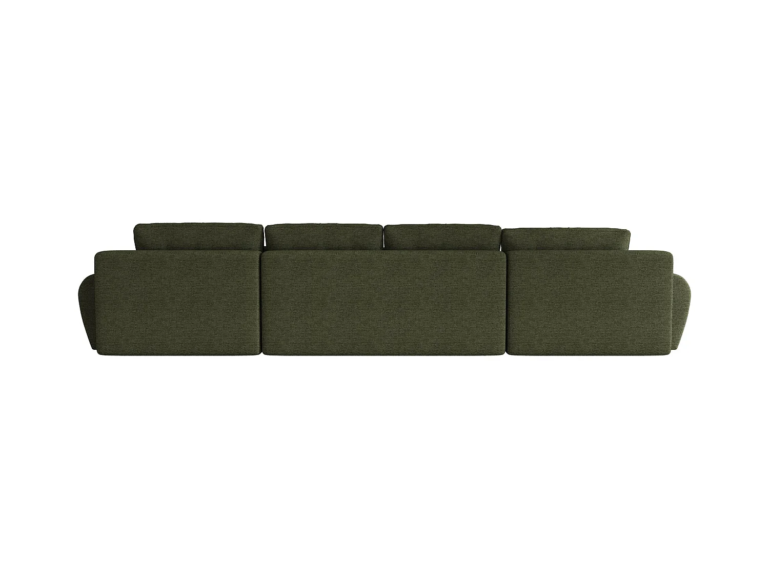 BEDANTE canapé d'angle BEGA U Links ARAGON 39 vert avec fonction de couchage canapé en forme de U avec coffre de rangement