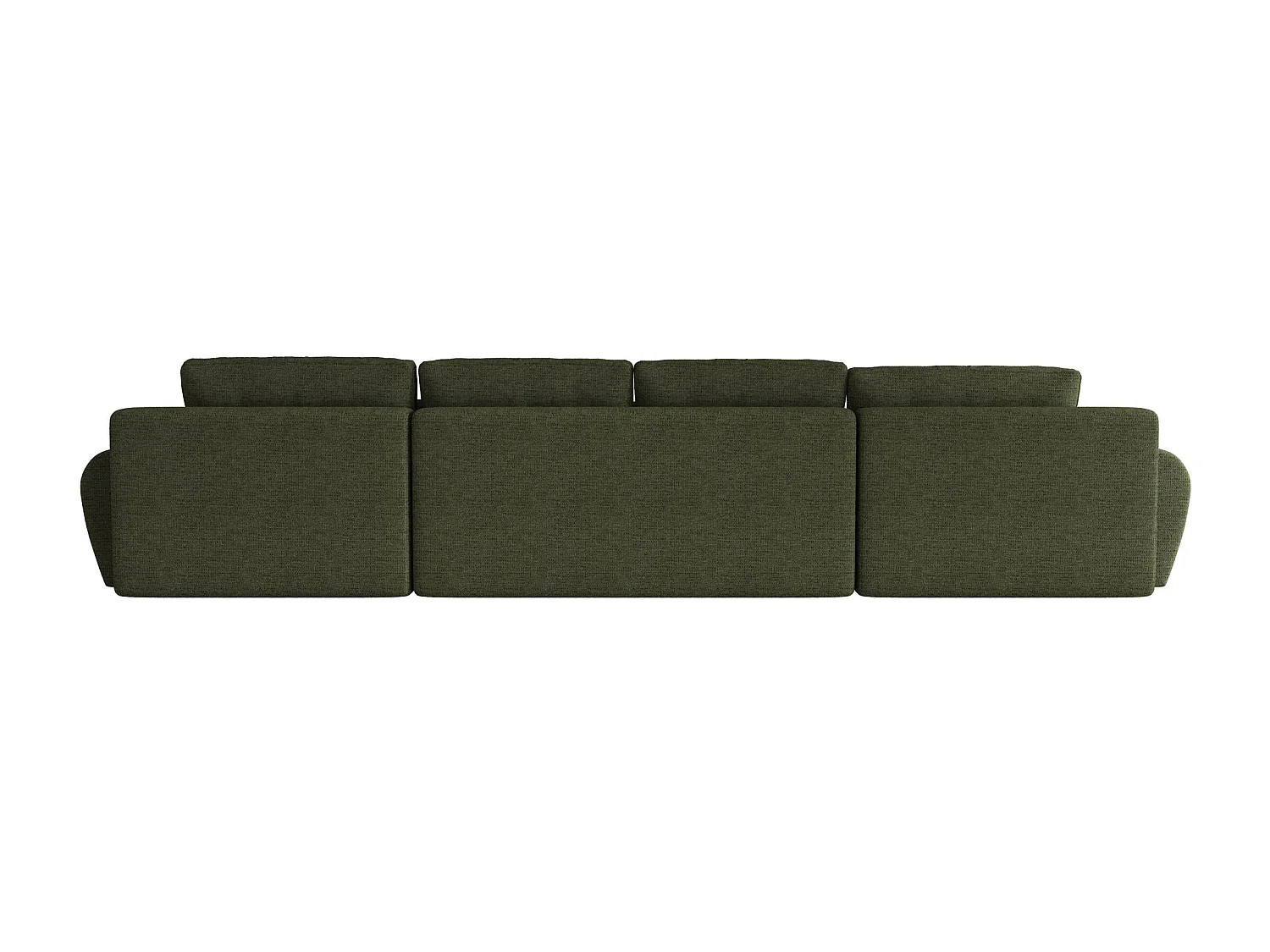 BEDANTE canapé d'angle BEGA U Links ARAGON 39 vert avec fonction de couchage canapé en forme de U avec coffre de rangement