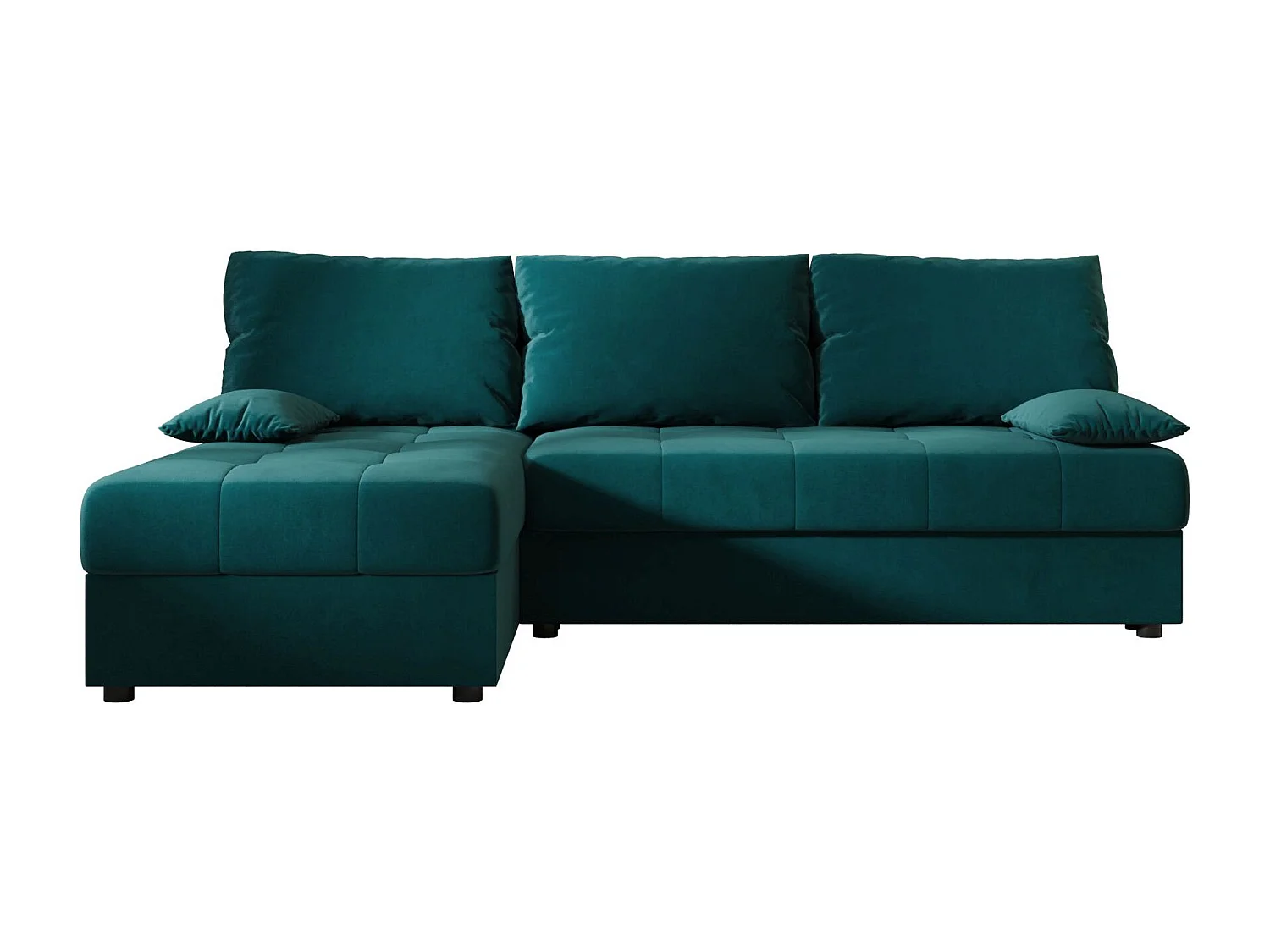 BEDANTE canapé d’angle MOS L Itaka 39 gauche turquoise avec fonction de couchage canapé en forme de L avec coffre de rangement
